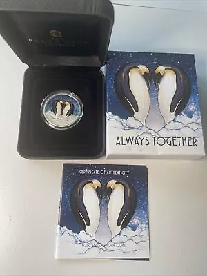 2018 Always Together- Penguins - 1/2oz Silver Proof Coloured Coin • $120