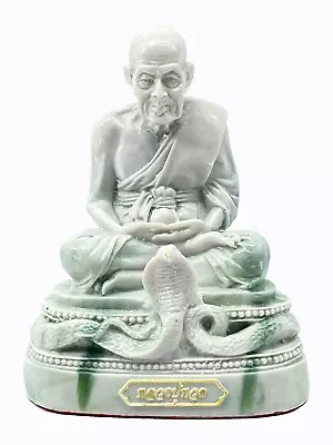 Buddho Luang Pu Thuad  5  H. Marble White Thai Buddha Statue For Home Decor  038 • $70