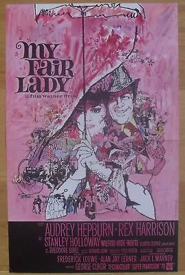 AUDREY HEPBURN My Fair Lady Original Belgian Movie Poster R70s • $30