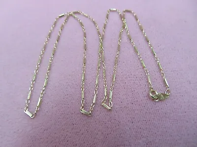 22  Vtg 14K Bar Link Chain Necklace With Spring Clasp 2.94 Grams (#160) • $249.90