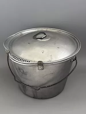 Vtg Wear-Ever Milk Bucket Aluminum Dairy Pail Strainer Lid Old Farm Antique USA • $34.95