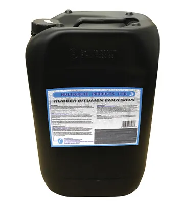 Bitumen Emulsion Rubber Liquid DPM DPC Damp Proof Proofing Paint 25L Multicrete • £73.85