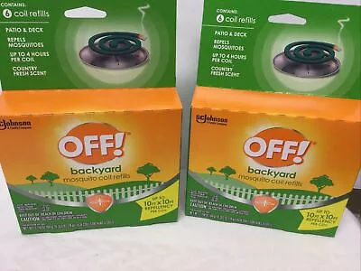 OFF! Backyard Mosquito Coil Refills 6 Count Box Lot Of 2 New And Sealed • $14