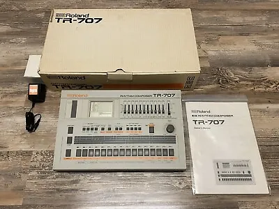 Roland  TR707 Rhythm Composer Analog Drum Machine With Box Manual Orig Power Sup • $1349