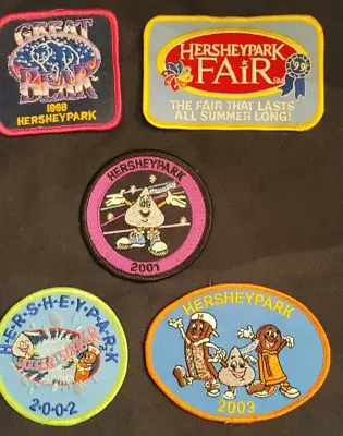 Lot Of 5 Hersheypark Patches 1998 1999 2001 2002 2003. • $16.99