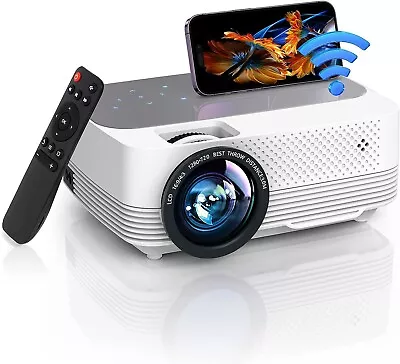 Projector 7500 Lumens 1080P LED Mini WiFi Video Home Theater Cinema Projectors • $59.95