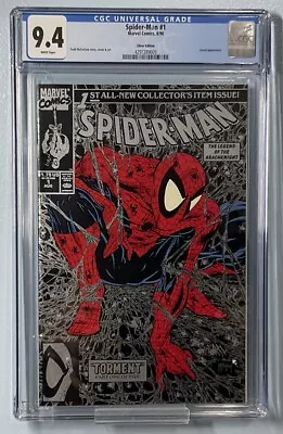 Spider-Man #1 (Marvel Comics August 1990) McFarlane Silver Edition CGC 9.4 • $49