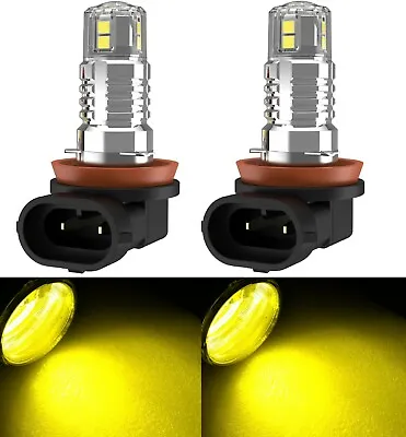 LED 20W H8 Yellow Two Bulbs Fog Light Replacement Upgrade Stock Replace Halogen • $25.50