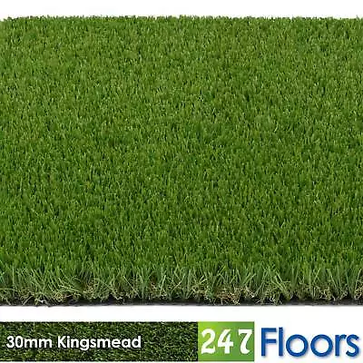 Artificial Grass Realistic Garden Lawn Natural Astro Turf C Shaped 30mm 2m 4m • £285.78