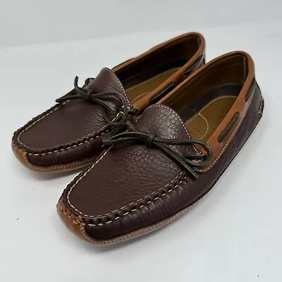 L.L. Bean Slipper Men’s Size 8 D Med Leather Bison Double Sole Lined 238246 • $35