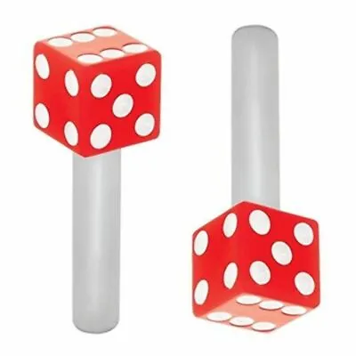 Hot Rod Dice Door Lock Pulls Red With White Dots 2 Piece Set • $10.95