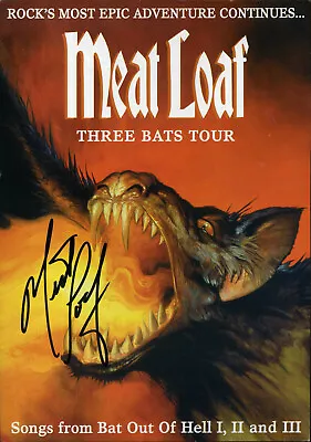 MEAT LOAF Signed 'Three Bats' Photograph - Rock Singer / Vocalist - Preprint • £6.99