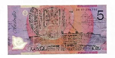 $646.39 • Buy Australia Test Banknote Last Prefix 1997 $5 Dn97 Macfarlane / Evans Vg