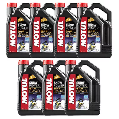 Motul Snowpower SAE 0W-40 28L 4T Motor Oil 4 Stroke 7 X 4L 105892 • $299.95