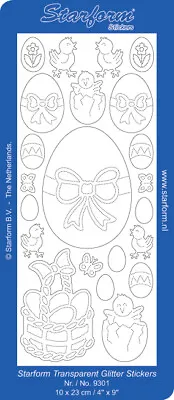 Easter Eggs Easter Chick Self Adhesive Peel Off Stickers Cardmaking Hobby - 9301 • £1.95