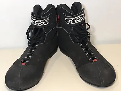 TCX XS Sport Motorcycle Racing Boots Size 9.5 Mens Black • $65