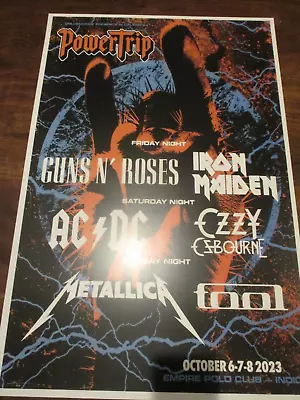 2023 Power TRIP Music Festival CONCERT TOUR POSTER BAND TOOL ACDC CA • $19.99