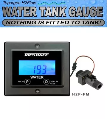 Topargee Flush Mount Water Tank Gauge RV Motorhome Boat Caravan 4x4 • $179.50