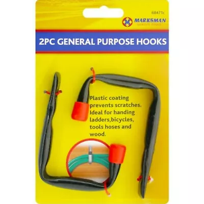 Storage Hooks General Purpose Double Utility Tool Bike Clip Grip Shed Garage • £3.69