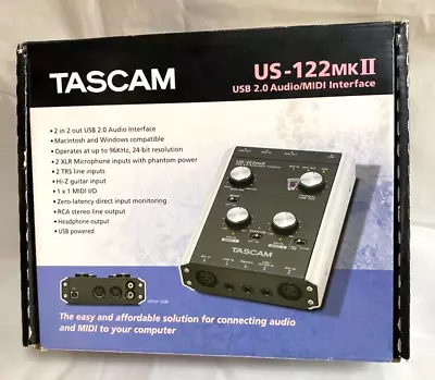 TASCAM US-122MKII USB2.0 Audio/MIDI Interface Used 0321339 From Japan • $51.99