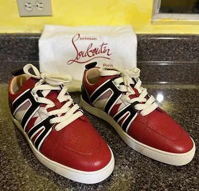 AUTHENTIC Christian Louboutin Rantulow Full-Grain Leather Sneaker - Men EU 40 • $320