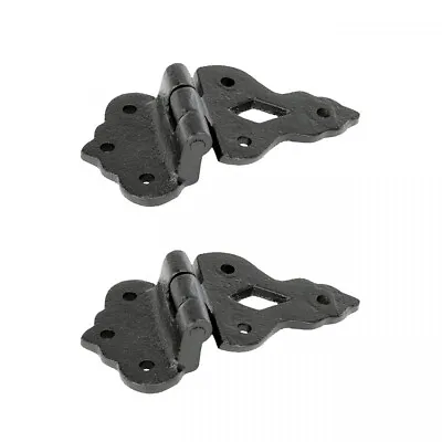 Cabinet Hinge Wrought Iron 3/8  Offset 3 1/2  W Pack Of 2 Renovators Supply • £17.09