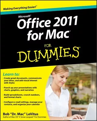 Microsoft Office 2011 For Mac For Dummies Paperback By Levitus Bob Brand N... • $24.80