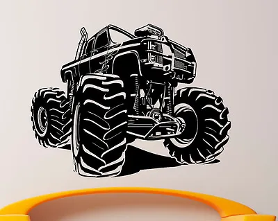 Monster Truck Wall Decal Vinyl Sticker Big Monster Car Interior Art Decor (4bmc) • $26.99