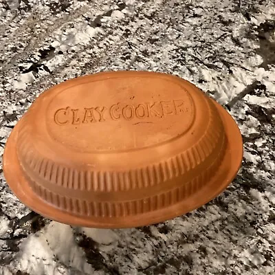 Clay Cooker Pot Roaster Baking Dish Cook Made In The U.S.A • $20