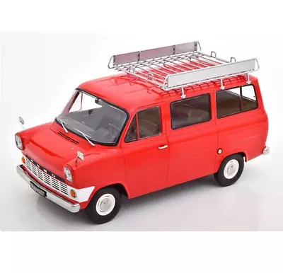 KK Scale 180465 Ford Transit Bus 1965 With Roof Rack Red 1:18 Scale • £91.99