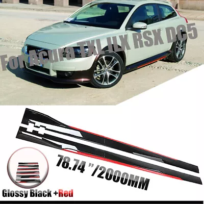 For Volvo C30 78.7  Red Side Skirt Extension Body Kit Lip Splitters • $59.99