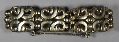 Vintage Sterling Silver 925 Mexico Heavy Link Bracelet Signed MWS 89.7g • $124.95