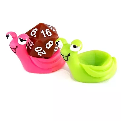 D20 Dice Snail (Green/Pink) // Dice Display RPG Dice Jail Stand • £3.49