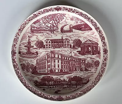 Vernon Kilns Plate ~ SUPREME FOREST WOODMEN CIRCLE Sherman TX ~ 10 1/2  ~Red~VG • $20