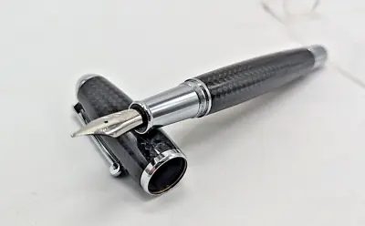 MONTEVERDE USA Super Mega Carbon Fiber/Chrome Trim  Fountain Pen Broad Nib • $69.99