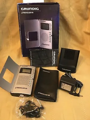 New! In Box Vintage Grundig ETraveler VII With All Acessories! Mint Condition SW • $129.99