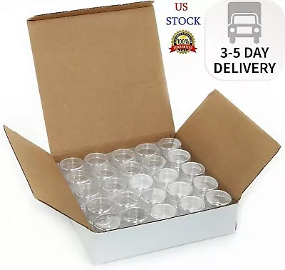 Small Plastic Containers Storage Acrylic Cosmetic With Lids For Makeup 50 Pcs US • $14.49