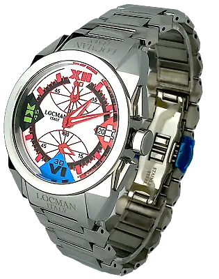 LOCMAN Cavallo Pazzo Chronograph Mother-of-Pearl Quartz Watch REF 161 Mens 40x47 • $495