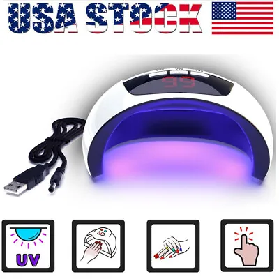 Ultraviolet UV Light LED Nail Gel Polish Dryer Lamp Manicure Curing Machine 54W • $8.99