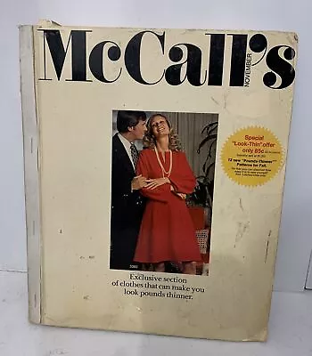 RARE: Vintage McCall’s Sewing Pattern Catalog Store Counter Book November 1972 • $125.11