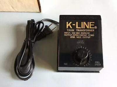 K-Line Train Hobby Transformer K-150X 120 VAC 50/60 HZ (open Circuit 17VAC) • $20