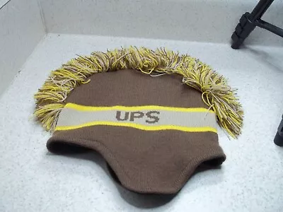 UPS United Parcel Service Mohawk Fleece Lined Beanie Employee Winter Hat • $22.41