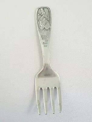 Vintage R. Wallace & Sons Sterling Silver Nursery Rhyme Fork Goosey Gander • $55