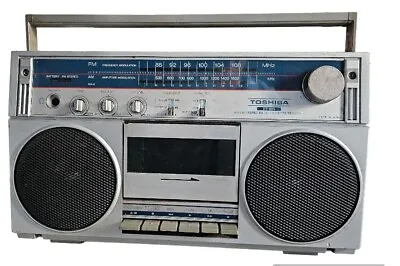 Vintage Toshiba RT-80S Boombox Cassette Tape Recorder Player AM/FM Radio Audio • $48.99