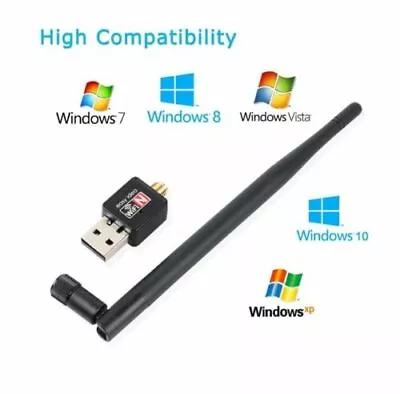 Mini 150Mbps USB WiFi Wireless Adapter Dongle LAN Card 802.11n/g/b W/Antenna • $6.99