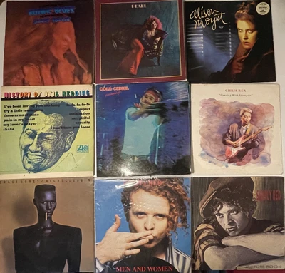 $25 • Buy Bulk Lot 9 Vinyl Records Janis Chris Rea Cold Chisel Otis Simply Red Grace Jones