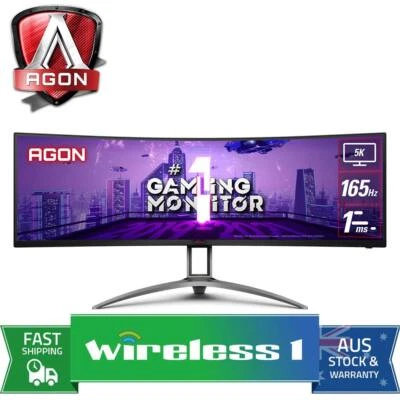 $1599 • Buy AOC AGON AG493UCX2 49in DQHD (5120X1440) 165Hz 1ms FreeSync Curved VA Monitor