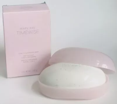 New In Box Mary Kay Timewise 3 In 1 Cleansing Bar With Soap Dish ~ Quick Ship • $24.95