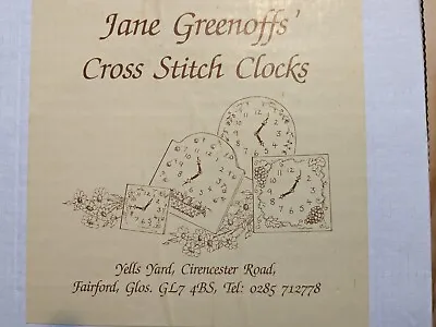 Jane Greenoff Cross Stitch Clock Kit • £10