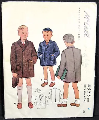 Vintage Boy's Coat Size 2 McCalls 4355 Uncut Pattern • $9.99